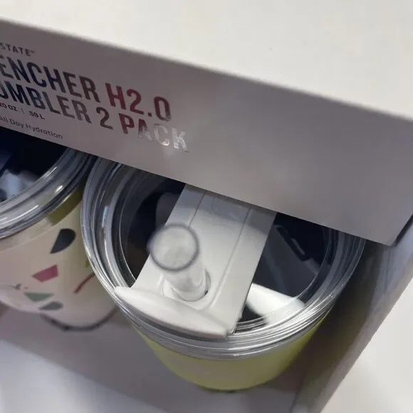 Stanley 2 Pack 20 oz Stainless Steel H2.0 Flowstate Quencher Tumbler Abstract - Picture 11 of 12